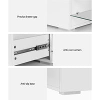 Artiss TV Cabinet Entertainment Unit 180cm Wood White James Furniture Kings Warehouse 