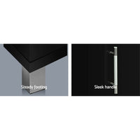 Artiss TV Cabinet Entertainment Unit 190cm Black Danson Furniture Kings Warehouse 