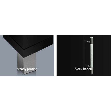 Artiss TV Cabinet Entertainment Unit 190cm Black Danson Furniture Kings Warehouse 