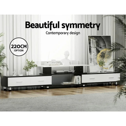 Artiss TV Cabinet Entertainment Unit Extendable 160CM To 220CM Furniture Kings Warehouse 