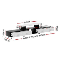 Artiss TV Cabinet Entertainment Unit Extendable 160CM To 220CM Furniture Kings Warehouse 