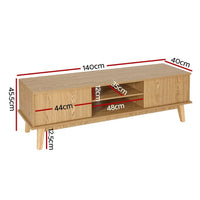 Artiss TV Cabinet Entertainment Unit Stand Storage Shelves TV Unit 140CM Furniture Kings Warehouse 