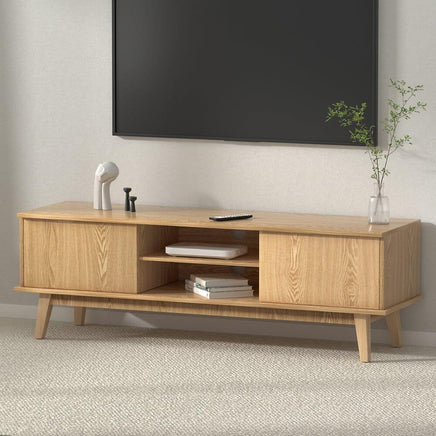 Artiss TV Cabinet Entertainment Unit Stand Storage Shelves TV Unit 140CM Furniture Kings Warehouse 