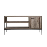 Artiss TV Cabinet Entertainment Unit Stand Storage Wood Industrial Rustic 124cm Furniture Kings Warehouse 