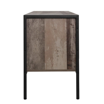 Artiss TV Cabinet Entertainment Unit Stand Storage Wood Industrial Rustic 124cm Furniture Kings Warehouse 