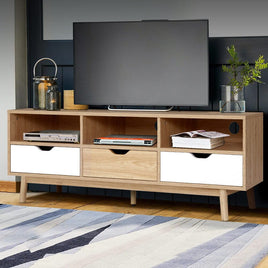 Artiss TV Cabinet Entertainment Unit Stand Wooden Storage 140cm Scandinavian Furniture Kings Warehouse 