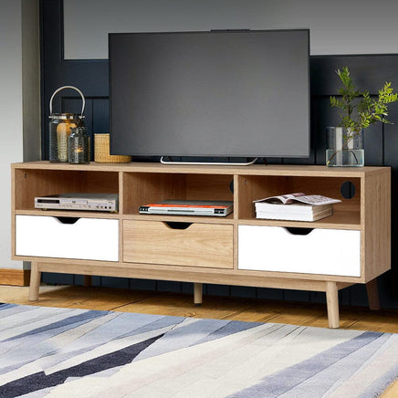 Artiss TV Cabinet Entertainment Unit Stand Wooden Storage 140cm Scandinavian Furniture Kings Warehouse 
