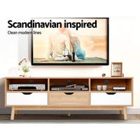 Artiss TV Cabinet Entertainment Unit Stand Wooden Storage 140cm Scandinavian Furniture Kings Warehouse 