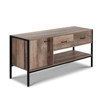 Artiss TV Stand Entertainment Unit Storage Cabinet Industrial Rustic Wooden 120cm Furniture Kings Warehouse 