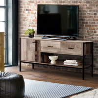 Artiss TV Stand Entertainment Unit Storage Cabinet Industrial Rustic Wooden 120cm Furniture Kings Warehouse 