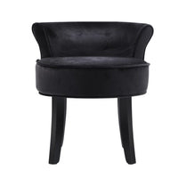 Artiss Vanity Stool Velvet Black Abella Furniture Kings Warehouse 