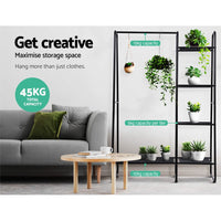 Artiss Wardrobe Clothes Rack Airer Coat Stand Closet 150cm Home & Garden Kings Warehouse 
