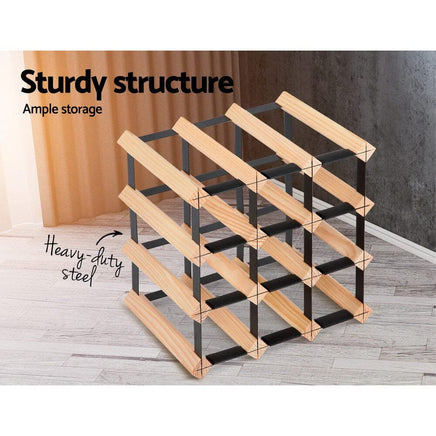 Artiss Wine Rack 12 Bottle Furniture Kings Warehouse 
