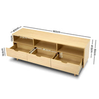Artiss Wooden Scandinavian Entertainment Unit - Natural Furniture Kings Warehouse 