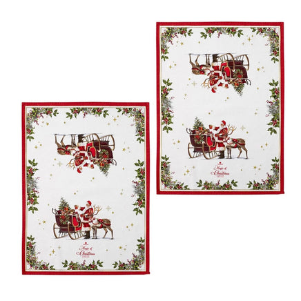 Ashdene Magic of Christmas by Richard Macneil Set of 2 Cotton Kitchen Towels 50 x 70 cm Home & Garden Kings Warehouse 
