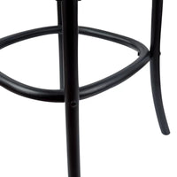 Aster Crossback Bar Stools Dining Chair Solid Birch Timber Rattan Seat - Black bar stools Kings Warehouse 