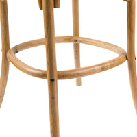 Aster Crossback Bar Stools Dining Chair Solid Birch Timber Rattan Seat - Oak bar stools Kings Warehouse 