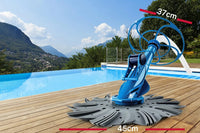 Aurelaqua Swimming Pool Cleaner Floor Climb Wall Automatic Vacuum 10M Hose Blue Kings Warehouse 