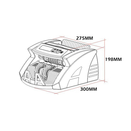 Australian currency notes Cash counter machine + Quantity digital display Kings Warehouse 