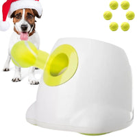 Automatic Ball Launcher Throwing Machine Dog Toys Interactive Tennis Pet 6Balls Pet Care Kings Warehouse 