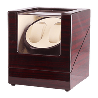 Automatic Dual Watch Winder Wood Display Box Case Motor Rotation Storage Home & Garden Kings Warehouse 