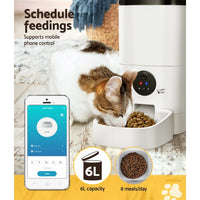 Automatic Pet Feeder 6L Auto Camera Dog Cat Smart Video Wifi Food App Hd March Mayhem Kings Warehouse 