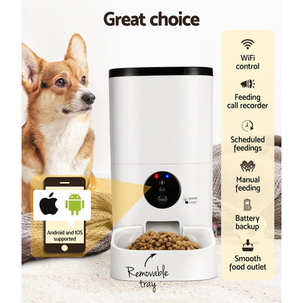 Automatic Pet Feeder 6L Auto Wifi Dog Cat Feeder Smart Food App Control March Mayhem Kings Warehouse 