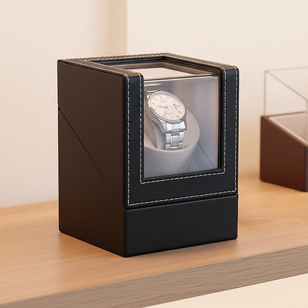 Automatic Watch Winder Display Box Case Motor Rotation Storage PU Leather Home & Garden Kings Warehouse 