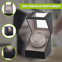 Automatic Watch Winder Display Box Case Motor Rotation Storage PU Leather Home & Garden Kings Warehouse 