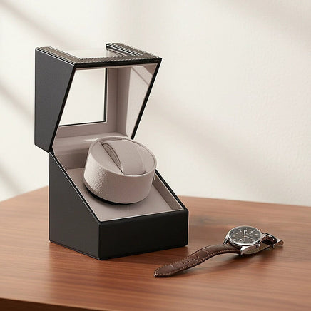 Automatic Watch Winder Display Box Case Motor Rotation Storage PU Leather Home & Garden Kings Warehouse 