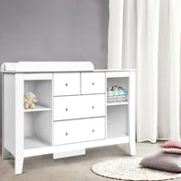 Baby Changing Table Diaper Station Drawers Chest Cabinet Nursery Furniture Baby & Kids Kings Warehouse 