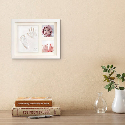 Baby Hand & Foot Print Clay Cast Kit Photo Picture Frame Christening Gift Home & Garden Kings Warehouse 