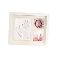 Baby Hand & Foot Print Clay Cast Kit Photo Picture Frame Christening Gift Home & Garden Kings Warehouse 