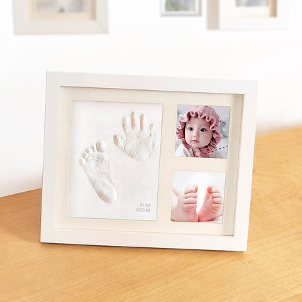 Baby Hand & Foot Print Clay Cast Kit Photo Picture Frame Christening Gift Home & Garden Kings Warehouse 