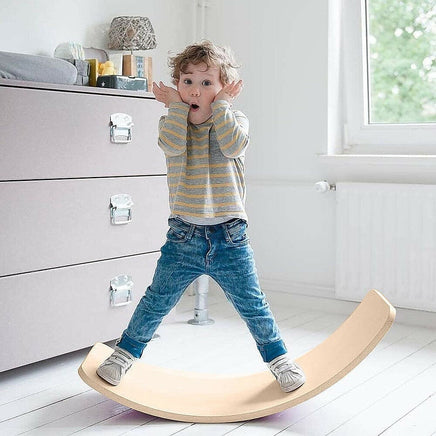 Balance Board Beam Seesaw Wooden Child Kids Adult Yoga Sports & Fitness Kings Warehouse 