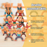 Balancing Stacking Blocks Educational Balance Wooden Acrobatic Toys Game Kings Warehouse 