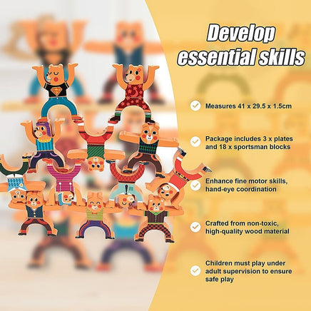 Balancing Stacking Blocks Educational Balance Wooden Acrobatic Toys Game Kings Warehouse 