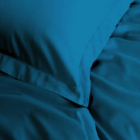 Balmain 1000 Thread Count Hotel Grade Bamboo Cotton Quilt Cover Pillowcases Set - Queen - Mineral Blue Kings Warehouse 