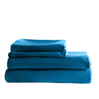 Balmain 1000 Thread Count Hotel Grade Bamboo Cotton Quilt Cover Pillowcases Set - Queen - Mineral Blue Kings Warehouse 