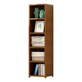 Bamboo 5-Shelf Bookcase – Tall Display Storage Rack Stand for Living Room, Bedroom, Office or Home Organisation Furniture Kings Warehouse