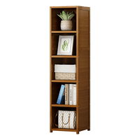 Bamboo 5-Shelf Bookcase – Tall Display Storage Rack Stand for Living Room, Bedroom, Office or Home Organisation Furniture Kings Warehouse 