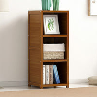 Bamboo Adjustable Shelf Bookcase Display Storage Rack Stand Livingroom Bedroom Furniture Kings Warehouse 