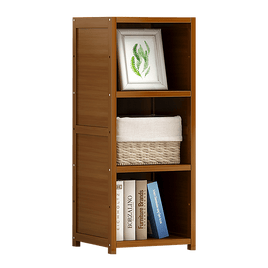 Bamboo Adjustable Shelf Bookcase Display Storage Rack Stand Livingroom Bedroom Furniture Kings Warehouse 