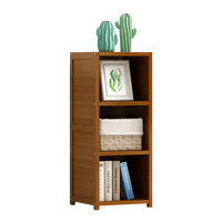 Bamboo Adjustable Shelf Bookcase Display Storage Rack Stand Livingroom Bedroom Furniture Kings Warehouse 
