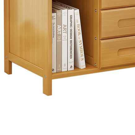 Bamboo Bedside Table Nightstand Storage Bedroom Sofa Side Stand Furniture Kings Warehouse 