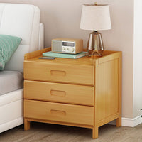 Bamboo Bedside Table Nightstand Storage Bedroom Sofa Side Stand Furniture Kings Warehouse 