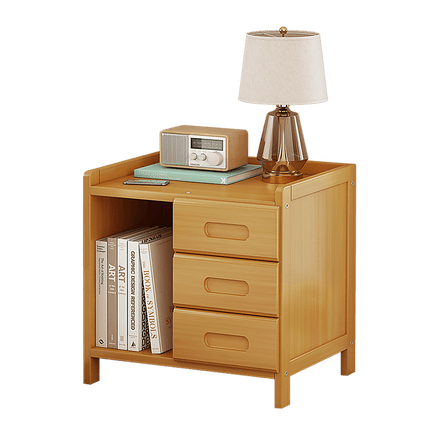 Bamboo Bedside Table Nightstand Storage Bedroom Sofa Side Stand Furniture Kings Warehouse 