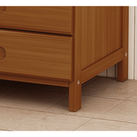 Bamboo Bedside Table Nightstand Storage Bedroom Sofa Side Stand Furniture Kings Warehouse 