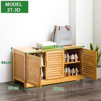 Bamboo Bench Seat Bench Storage Bench 99cm