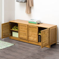 Bamboo Bench Seat Bench Storage Bench 99cm Furniture Kings Warehouse 